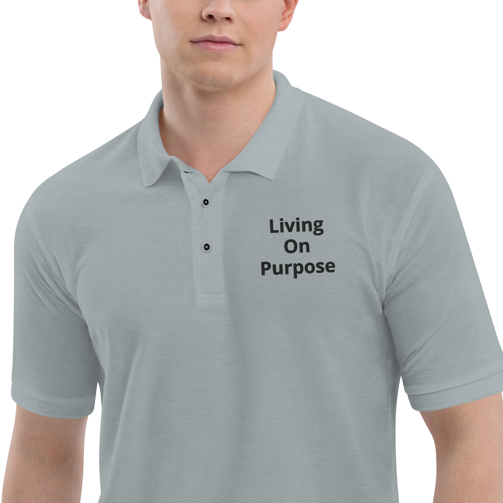 Living on Purpose Men's Premium Polo - Image 3