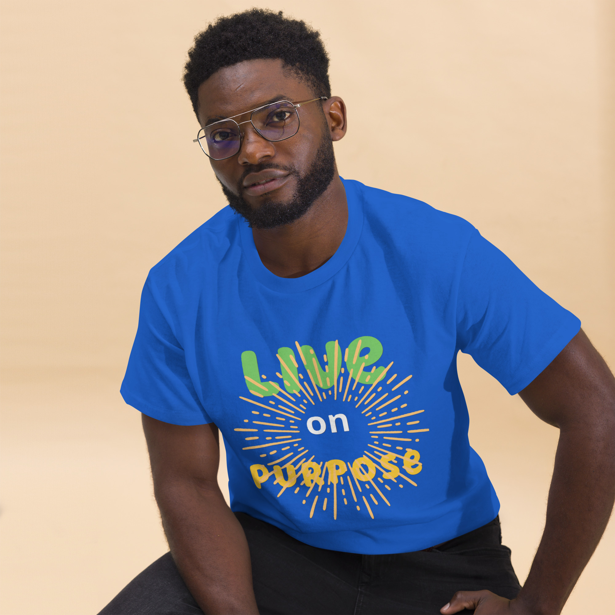 unisex t-shirt "live on purpose"