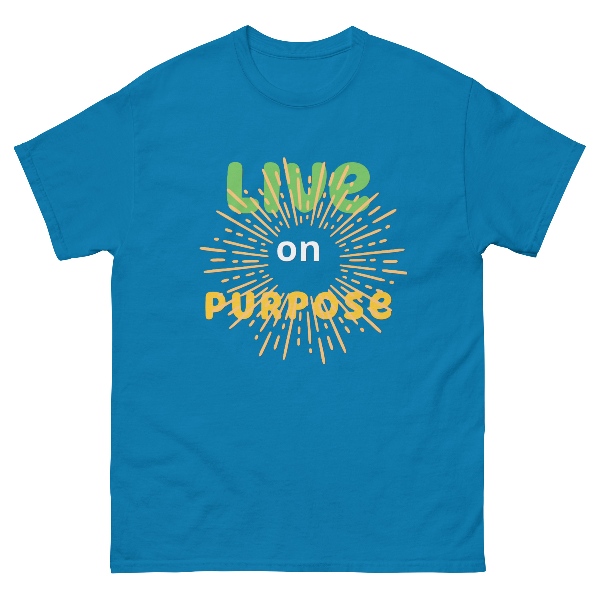 Unisex classic t-shirt "Live on Purpose" - Image 3
